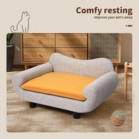 Pet Sofa Bed Detachable Warm Soft Back Lounge Couch Washable Cover