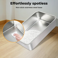 Stainless Steel Cat Litter Box Large Enclosed Removable Kitty Toilet