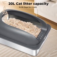 Stainless Steel Cat Litter Box Large Enclosed Removable Kitty Toilet