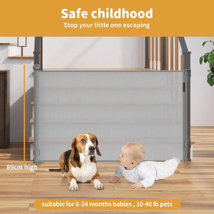 Pet Adjustable Retractable Mesh Pet Gate
