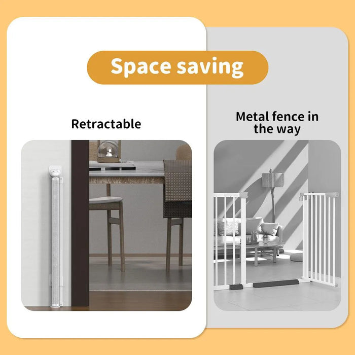 Pet Adjustable Retractable Mesh Pet Gate