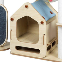 Cat Tree Tower with Wood House 168cm