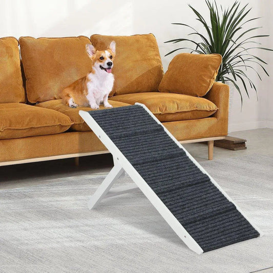 Premium Wooden Dog Ramp - Adjustable Height
