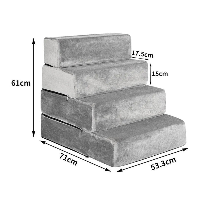 Detachable Pet Stairs Light Grey