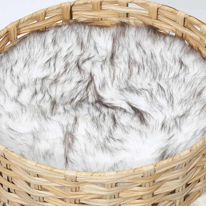 Woven Rattan Pet Bed – Dog & Cat Friendly