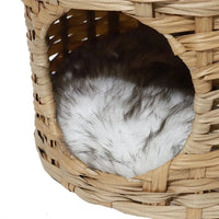 Woven Rattan Pet Bed – Dog & Cat Friendly